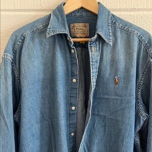 Polo Ralph Lauren Cropped Boxy Denim Shirt